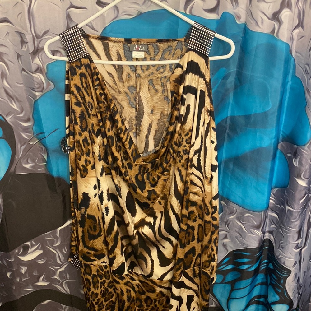 Animal Print Night Blouse